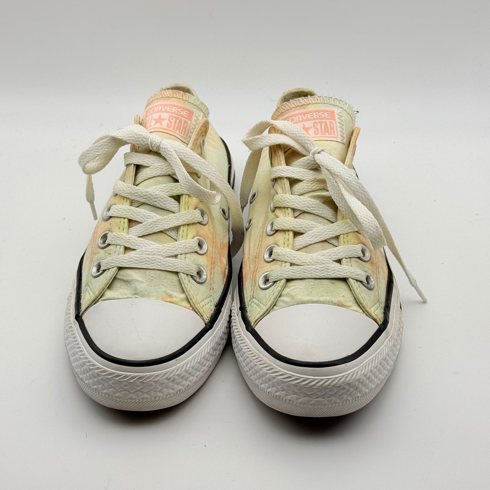 Converse Chuck Taylor Sneakers Womens 8 Yellow Palm Tree Tie Dye Low Top Shoes - Picture 4 of 9